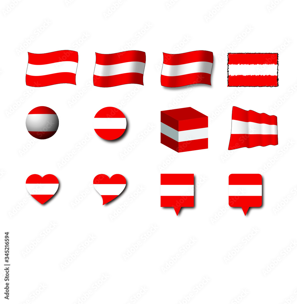 デザインオーストリア国旗 Design Flag Of Austria Stock Vector Adobe Stock
