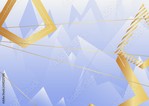 Fototapeta Naklejka Na Ścianę i Meble -  Minimalist premium exclusive background. Vector luxury bright and golden gradient geometric elements. Snowy backdrop with