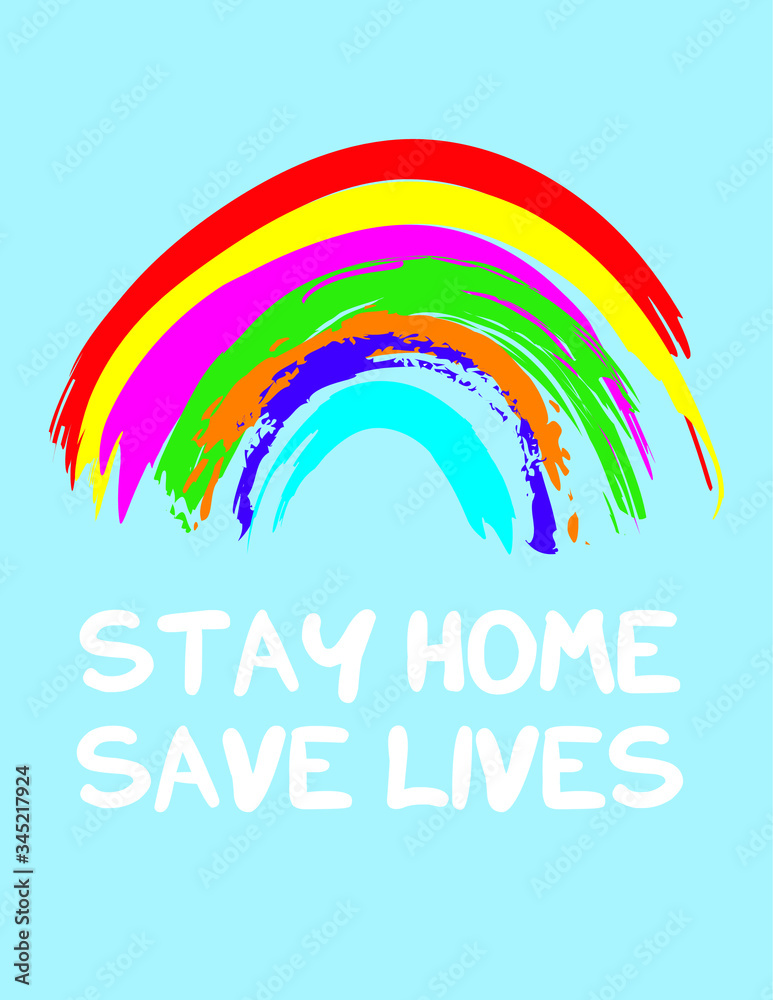 STAY HOME SAVE LIVES vector