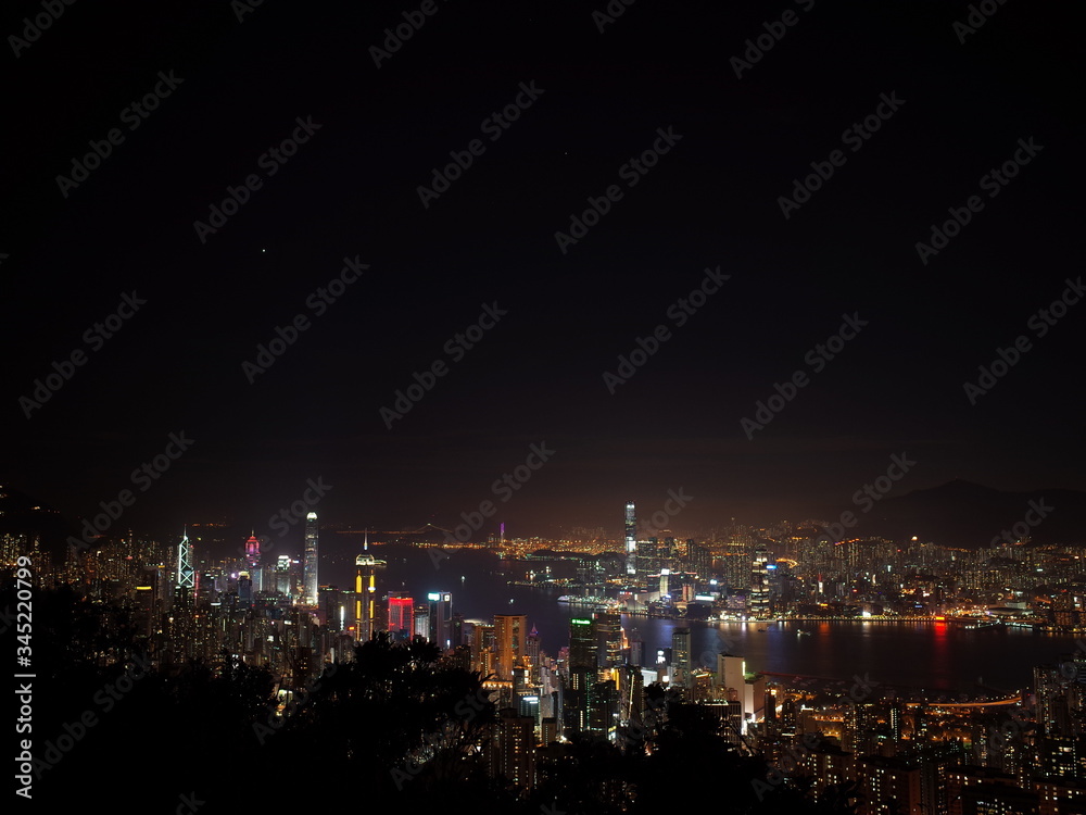 City lights of Hong Kong