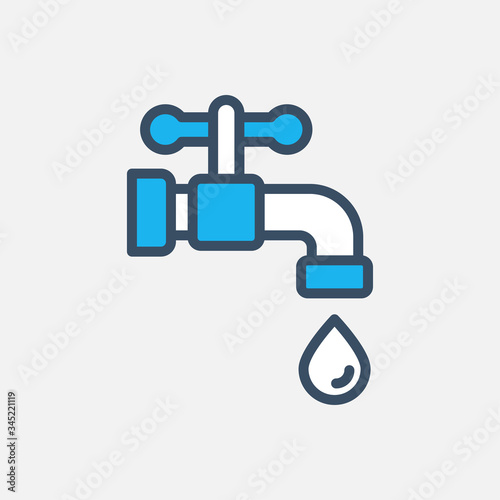 Faucet flat icon