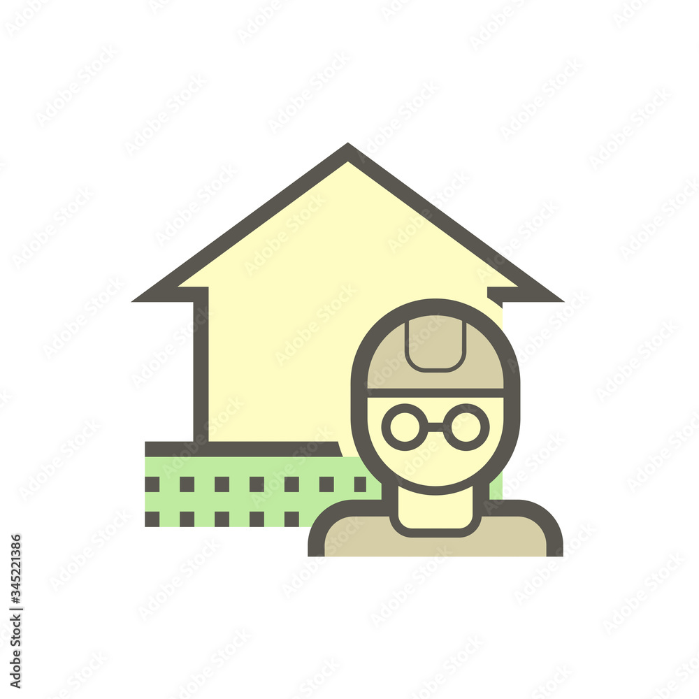 Home repair service by engineer vector icon design. Home repair service by engineer vector icon design.