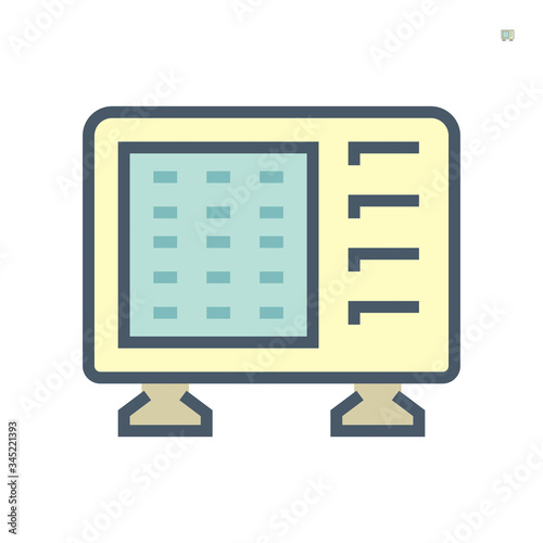 Air compressor part of air conditioner system vector icon design, 64x64 pixel perfect and editable stroke.