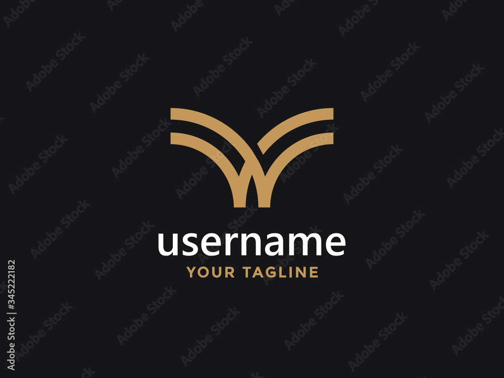 Luxury letter w logo design, abstract universal symbol for any related business Luxury letter w logo design, abstract universal symbol for any related business