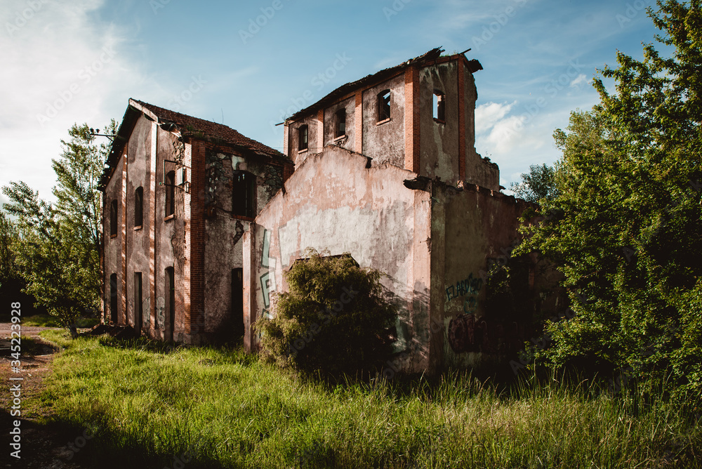 Old sawmill and distillery of Ekai, in Navarra. Factories and buildings currently abandoned Old sawmill and distillery of Ekai, in Navarra. Factories and buildings currently abandoned