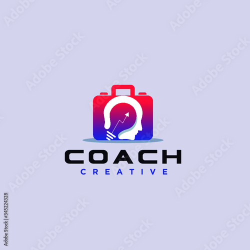 creativo logotipo de coaching empresarial