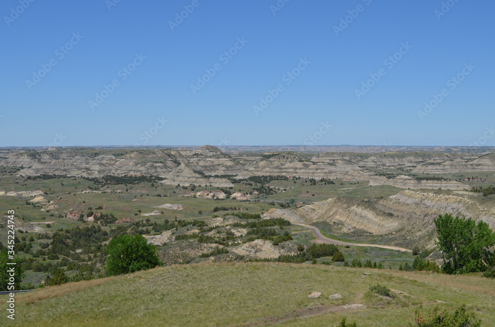 Late Spring in the North Dakota Badlands: Looking North Across the South Unit of Theodore Roosevelt National Park From the Top of Buck Hill