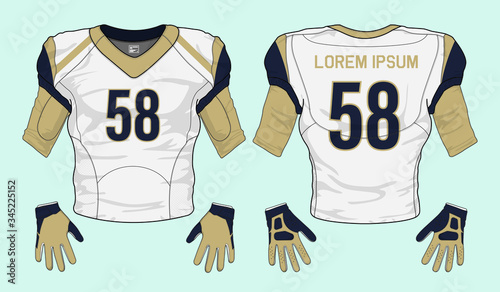football jersey uniform template set kit