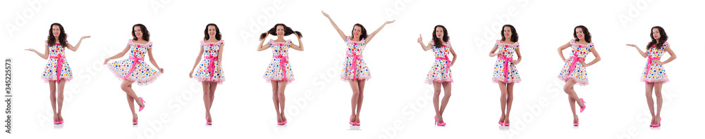 Fototapeta premium Woman isolated on the white background