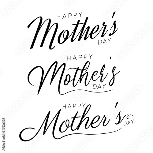 happy mother's day lettering design 