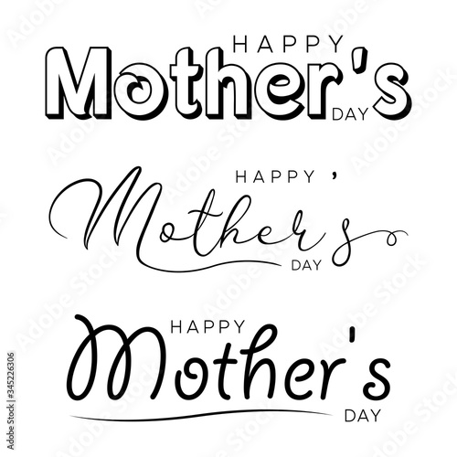 happy mother's day lettering design 