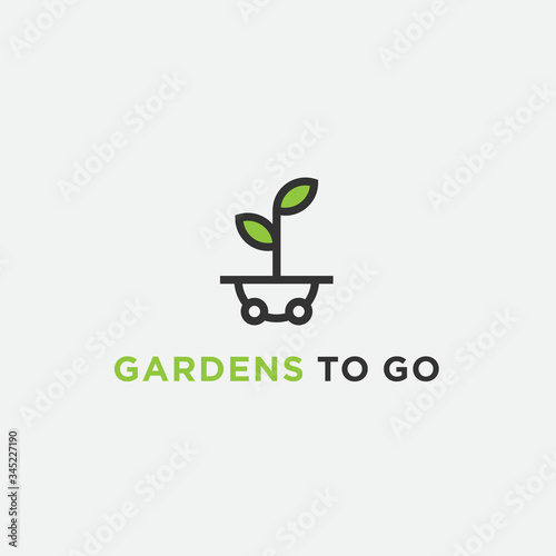 logo go plant / seed vector