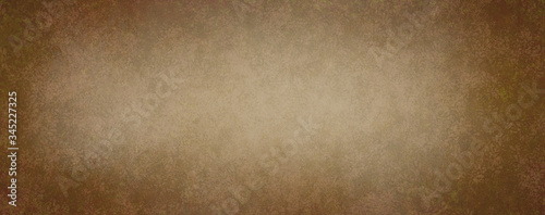 old brown paper background texture, vintage distressed grunge border design in dark brown coffee color with blank beige center in elegant antique background layout