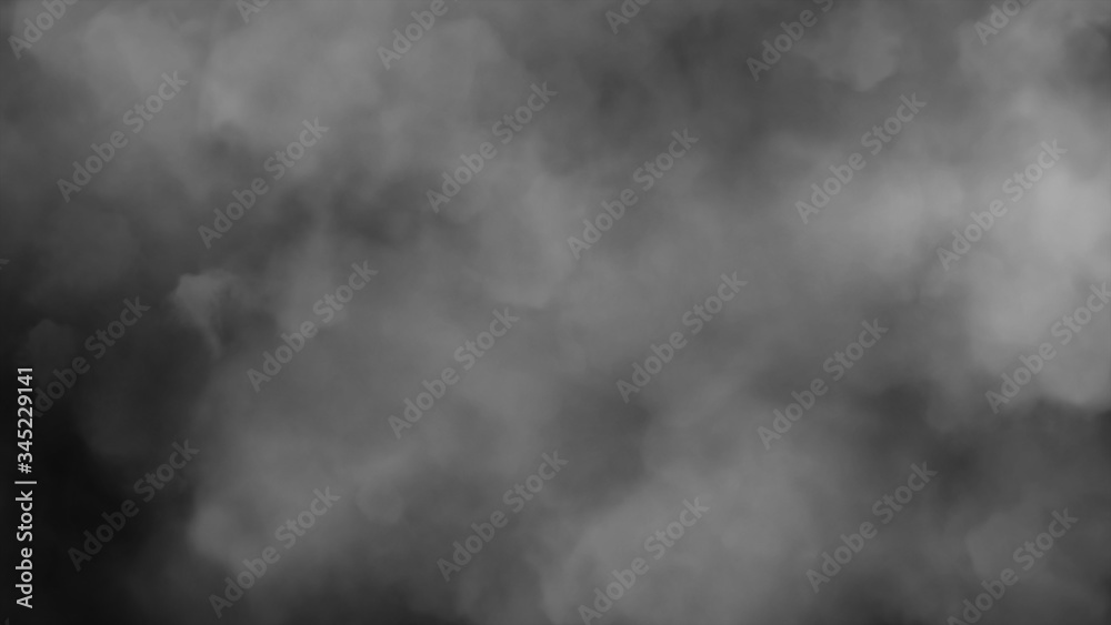Smoke Cloud White Realistic On Background. Dust Swirl Effect Texture In Mystery Land Concept Illustration.