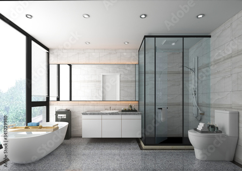 3D rendering of a Bathroom interior