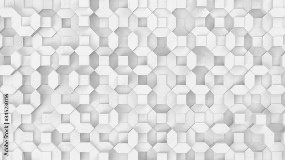 Abstract Geometric Shape Surface Loop. Minimal grid pattern, random waving motion background canvas in pure wall. Seamless loop 4K Footage Abstract Geometric Shape Surface Loop. Minimal grid pattern, random waving motion background canvas in pure wall. Seamless loop 4K Footage