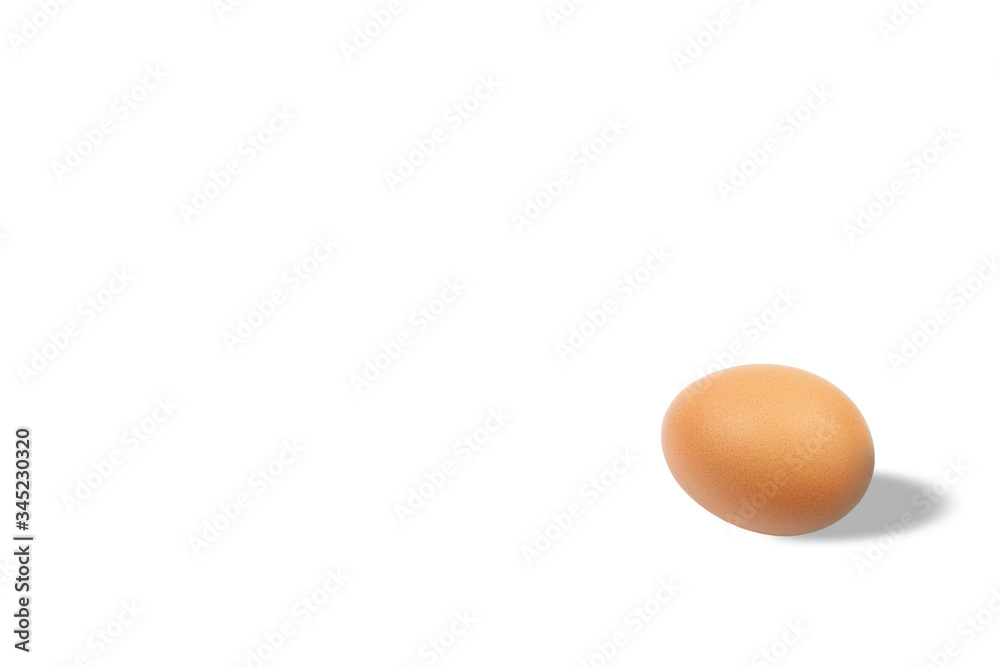 Chicken egg, isolated on white background, with clipping path