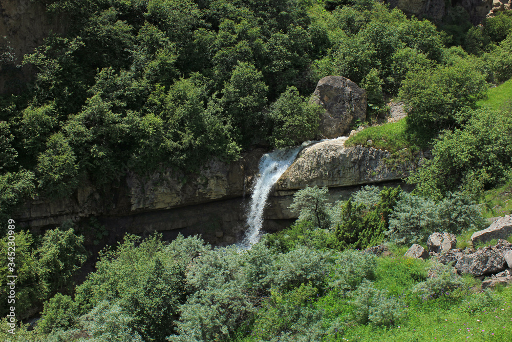 Azerbaijan. Waterfall in the mountain village of Laza. Azerbaijan. Waterfall in the mountain village of Laza.
