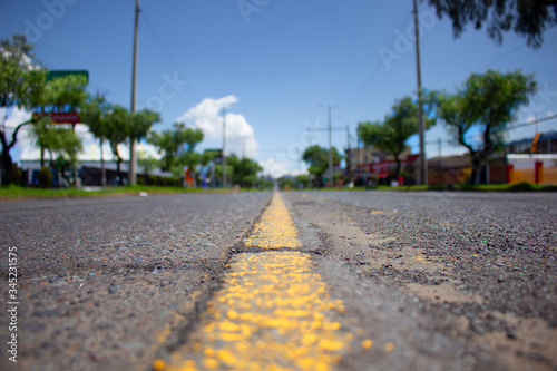 empty road in the city