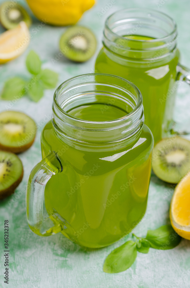 Kiwi drink in glass