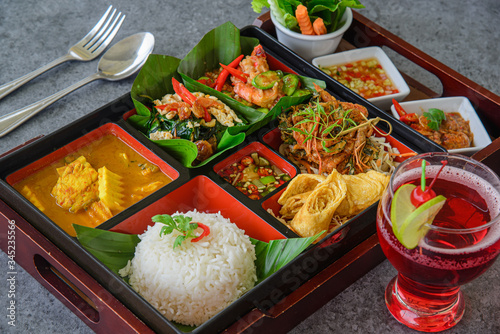 bento thai style, thaifood in bento