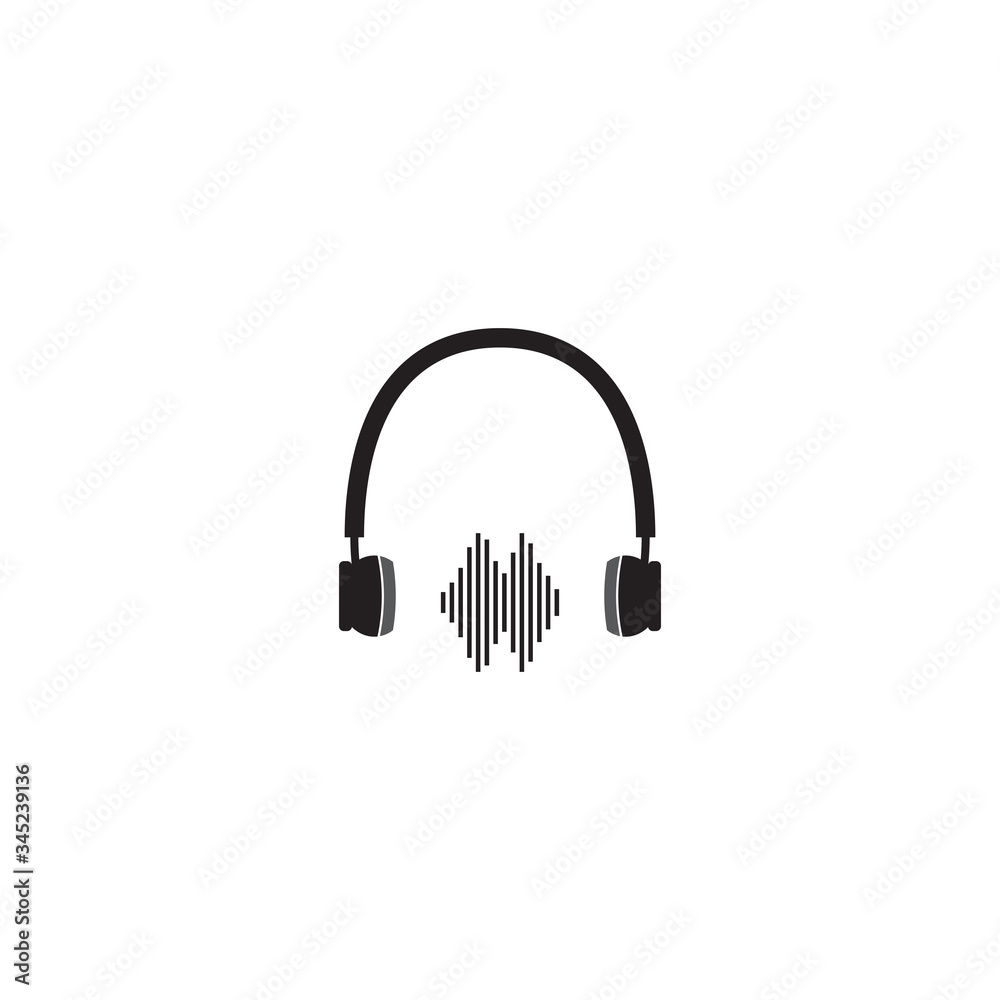 Microphone and Headphones icon logo vector Microphone and Headphones icon logo vector