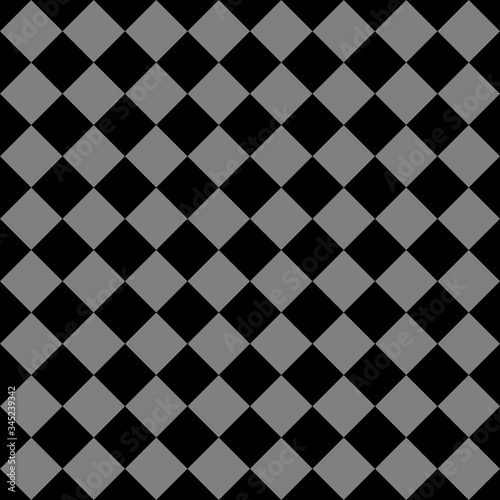 Black and grey rhombuses seamless pattern. Vector illustration.
