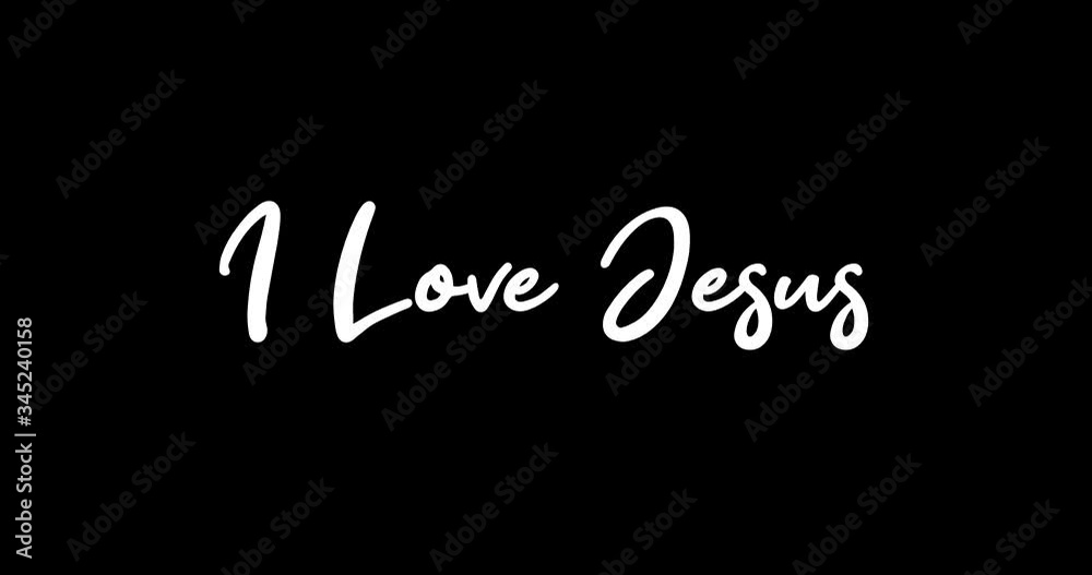 I Love Jesus White Color Cursive Font Transition on Green Background Stock Video I Love Jesus White Color Cursive Font Transition on Green Background Stock Video