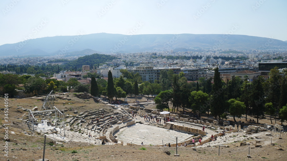 Obraz premium Photos from the Acropolis and Parthenon in Athens Greece.