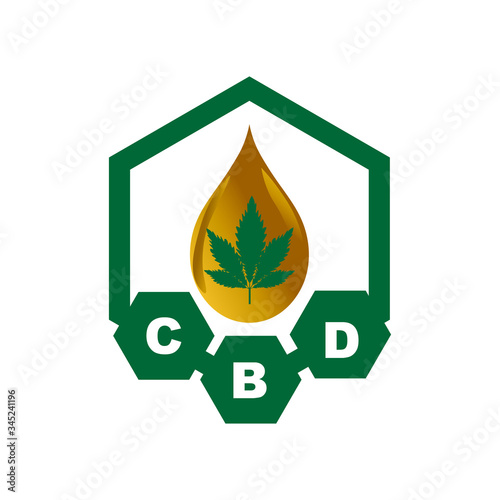 Cannabis oil or CBD oil concept vector
