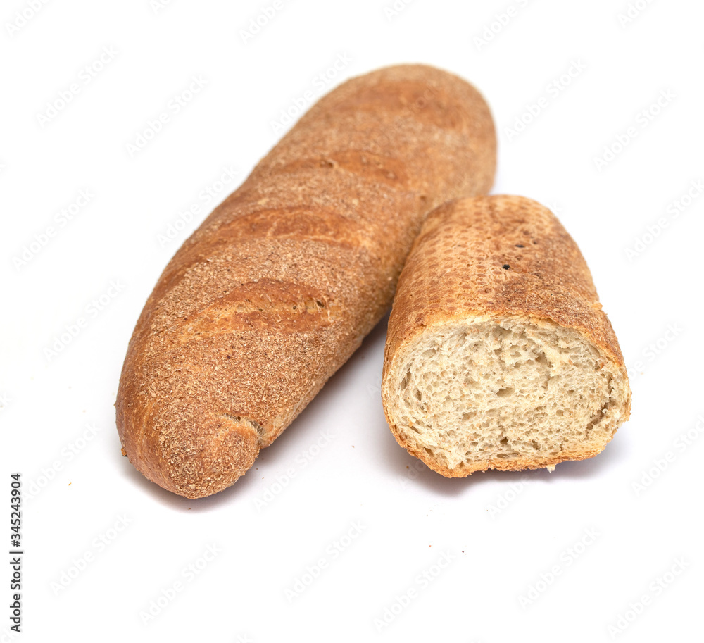 Bread bakery products isolated on a white background. Bread bakery products isolated on a white background.