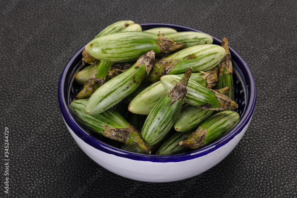 Green asian eggplant Green asian eggplant