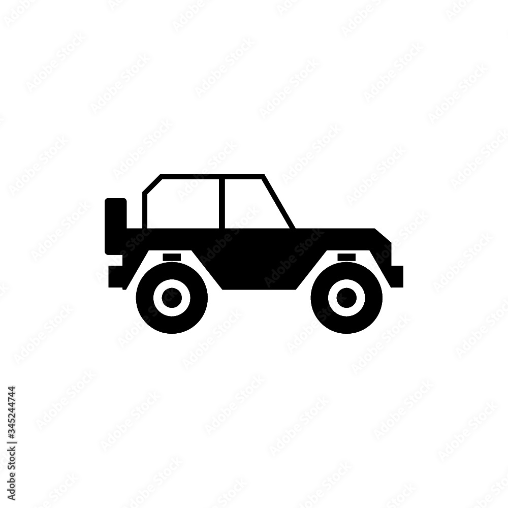 Off-road vehicle icon design isolated on white background Off-road vehicle icon design isolated on white background