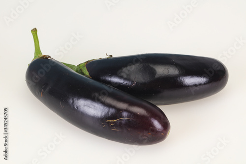 Ripe Eggplant isolated on white