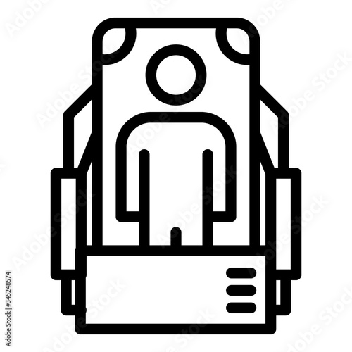 Medical scanning icon. Outline medical scanning vector icon for web design isolated on white background