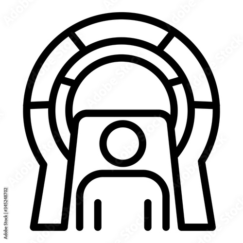Medical examination icon. Outline medical examination vector icon for web design isolated on white background