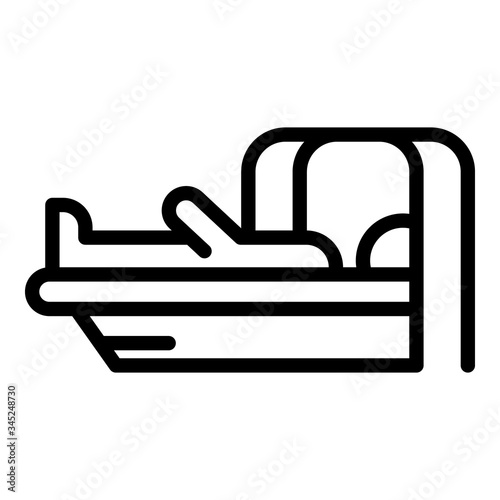 Human body medical test icon. Outline human body medical test vector icon for web design isolated on white background