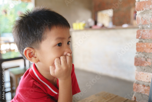 asian boy about 4 years old picking nose © bonnontawat