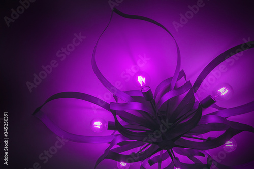 abstract purple floral lighting