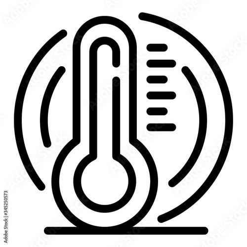 Body temperature test icon. Outline body temperature test vector icon for web design isolated on white background