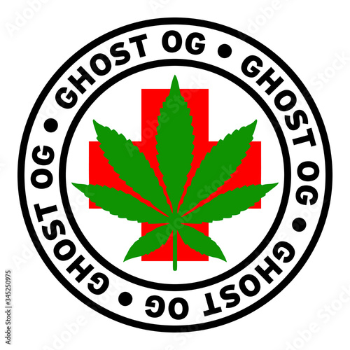 Round Ghost OG Medical Marijuana Strain Clipart