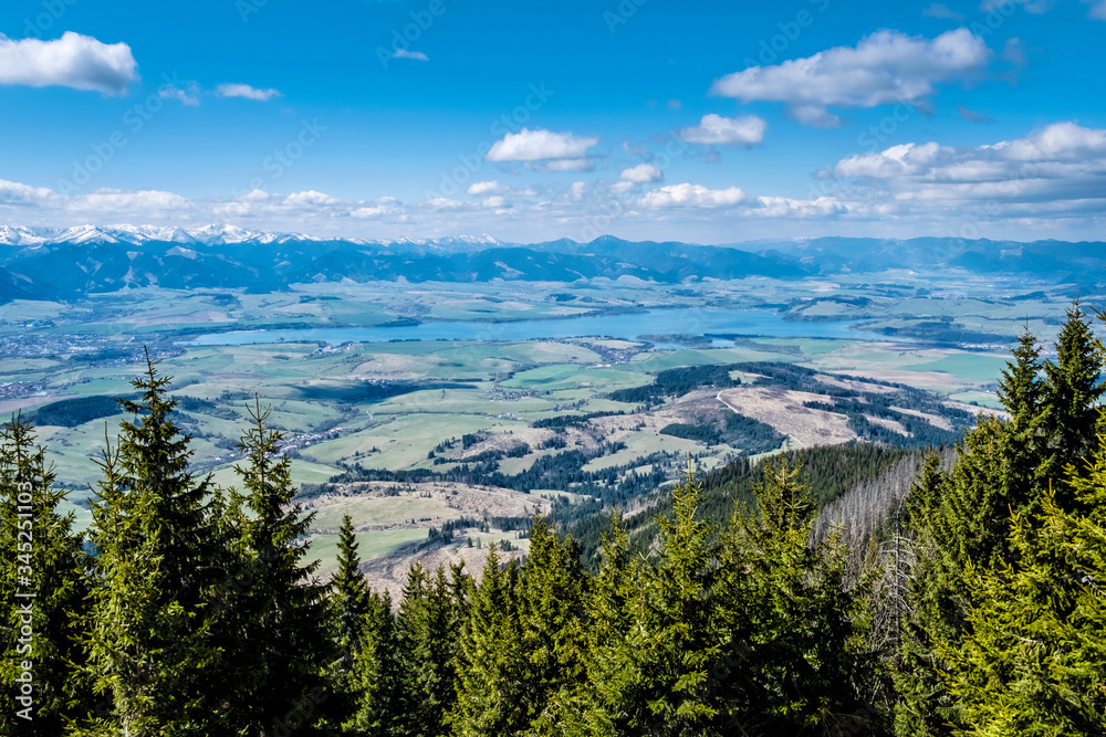 Fototapeta premium Low Tatras from West Tatras mountains, Slovakia, hiking theme