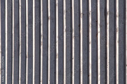 Corrugated galvanized fence, old texture background.