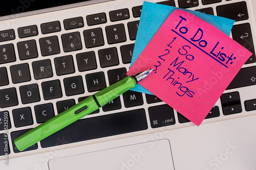 Note on keyboard with 