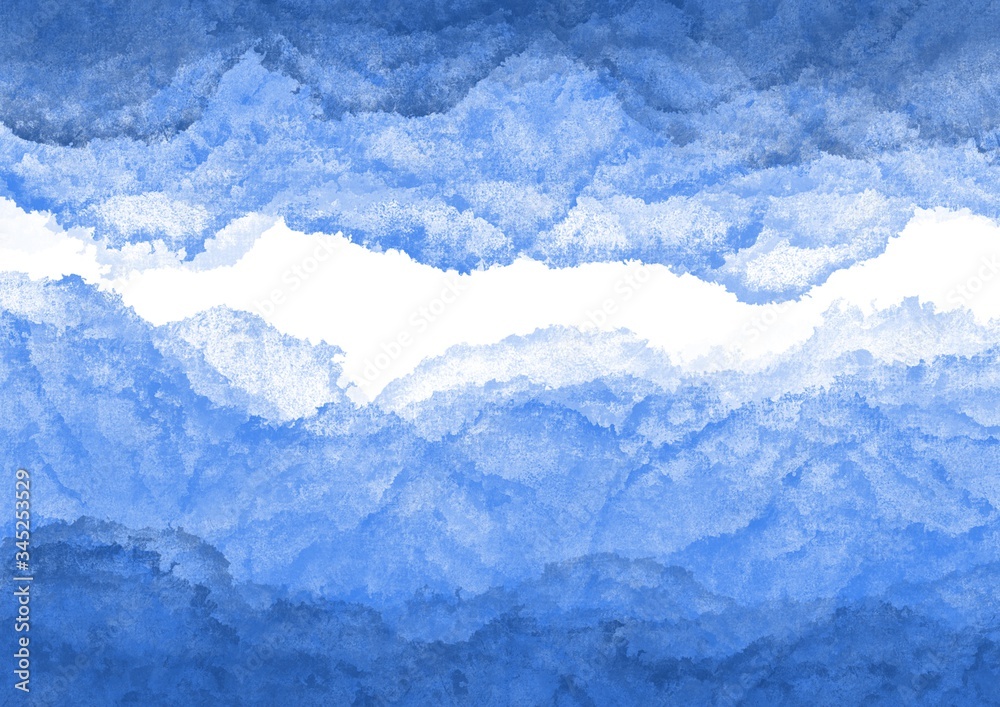 Obraz premium Abstract pattern with blue stains on white background