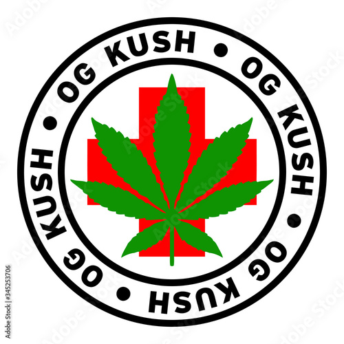 Round OG Kush Medical Marijuana Strain Clipart