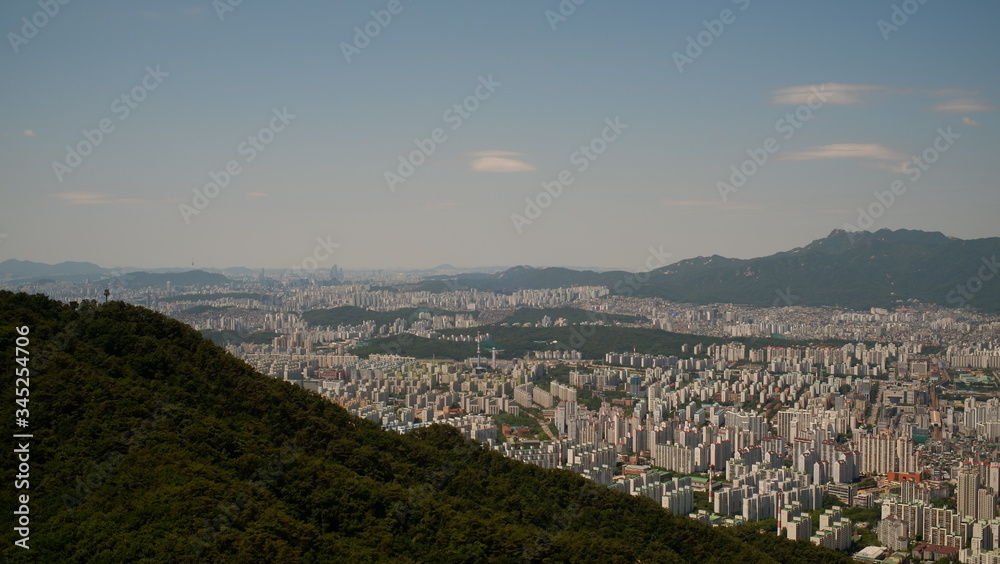 landscape with mountains and clouds