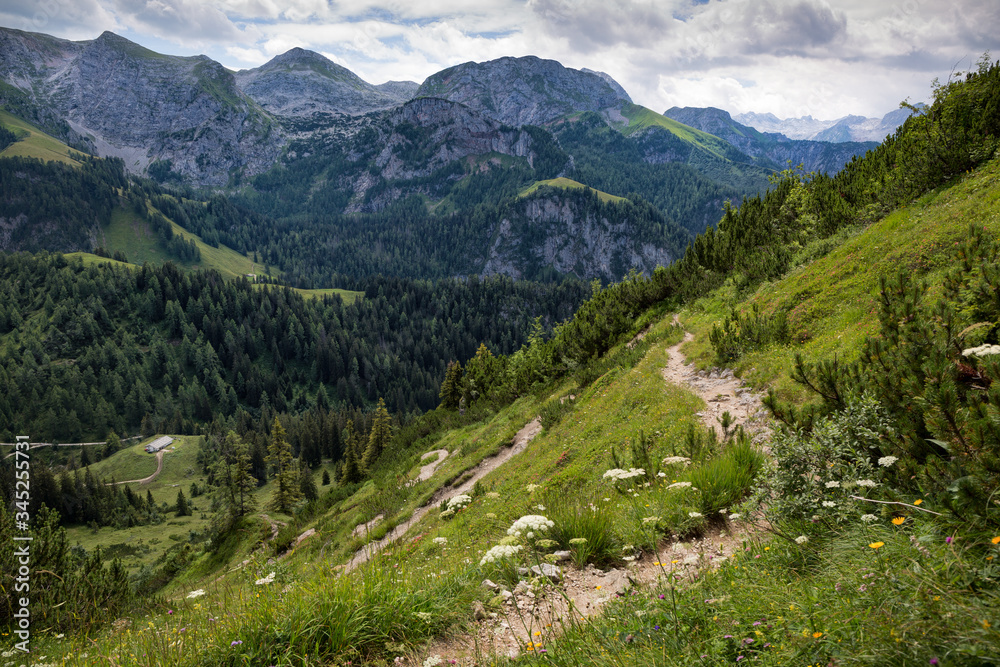 Trail to the Mount Jenner at the Berchtesgadener Land.