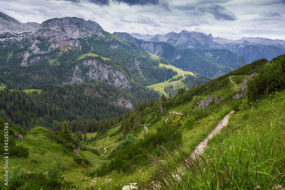 Trail to the Mount Jenner at the Berchtesgadener Land.