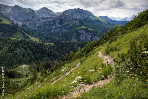 Trail to the Mount Jenner at the Berchtesgadener Land.